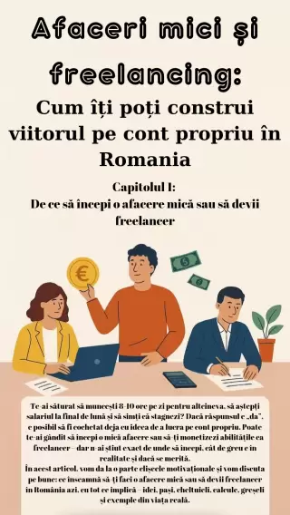 Afaceri mici și freelancing: Cum îți poți construi viitorul pe cont propriu în România